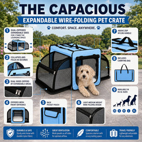 Pet Life ® 'Capacious' Dual-Sided Expandable Collapsible Pet Carrier