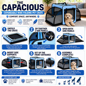 Pet Life ® 'Capacious' Dual-Sided Expandable Collapsible Pet Carrier