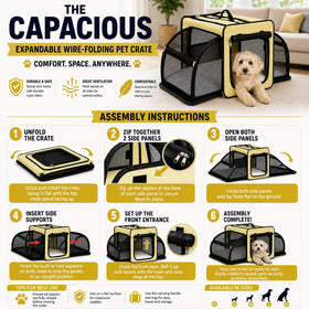 Pet Life ® 'Capacious' Dual-Sided Expandable Collapsible Pet Carrier