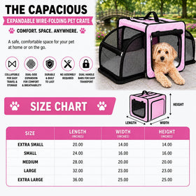 Pet Life ® 'Capacious' Dual-Sided Expandable Collapsible Pet Carrier