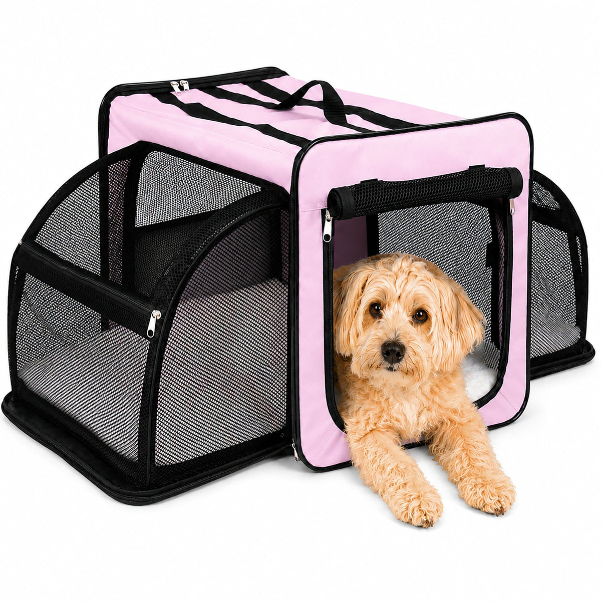Pet Life ® 'Capacious' Dual-Sided Expandable Collapsible Pet Carrier