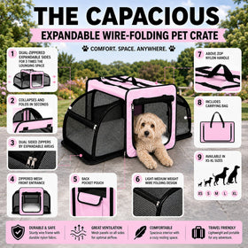 Pet Life ® 'Capacious' Dual-Sided Expandable Collapsible Pet Carrier