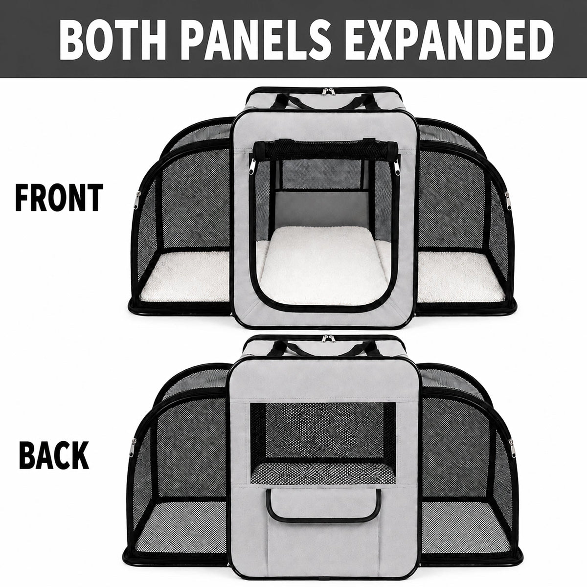 Pet Life ® 'Capacious' Dual-Sided Expandable Collapsible Pet Carrier
