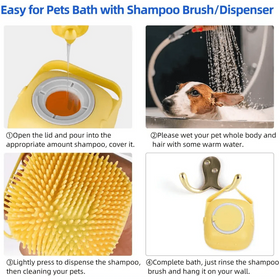 Pet Silicone Shampoo Bath Brush