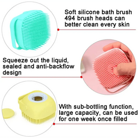 Pet Silicone Shampoo Bath Brush