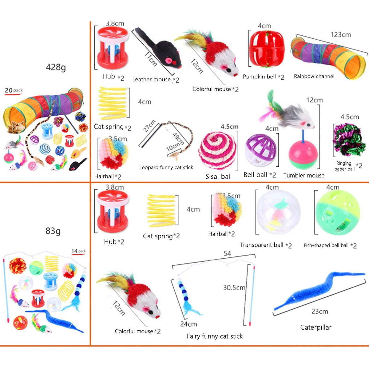 Interactive Pet Toys Assortments for Cats